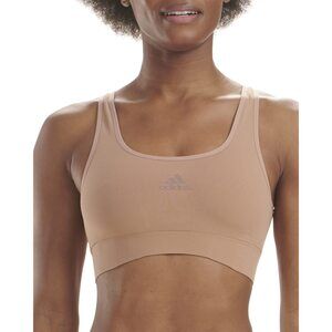 Adidas Women Micro 720 Seamless Scoop Lounge Bra Toasted Almond X Large